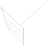 Walk-in Shower Wall White 90x195 cm Clear ESG Glass 152141
