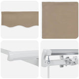 Retractable Awning Beige 350 x 200 cm Fabric 3329717