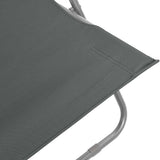 Beach Chair Set of 2 Grey Powder-coated steel Standard 44361