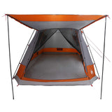 Cabin Tent Grey and Orange 8-Person Polyester and Steel 42028577