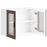 Kitchen Wall Cabinet with Glass Door Porto Brown Oak 854094