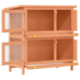 Outdoor Rabbit Hutch Small Animal House Pet Cage 4 Doors Wood 170159
