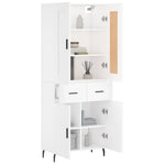 Highboard White 69.5x34x180 cm Engineered Wood 3199889