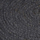 Handmade Rug Jute Round 210 cm Dark Grey 343597
