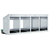 Chicken Nesting Box 4 Compartments Wall-Mounted Galvanised Steel 4104893
