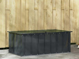 Garden Storage Box Black 101 x 56.5 x 50 cm Steel 42011277