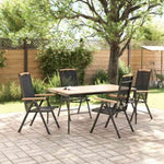 Folding Garden Chairs 4 pcs Aluminium and Textilene Black 41733