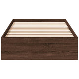 Bed Frame with Drawers without Mattress Brown Oak 90x200 cm 3280684