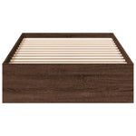 Bed Frame with Drawers without Mattress Brown Oak 90x200 cm 3280684