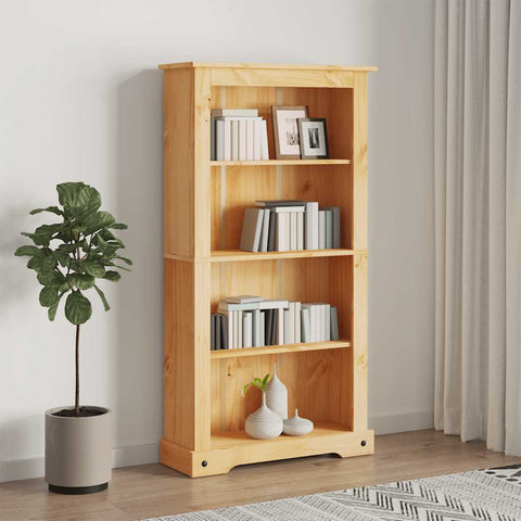 4-Tier Bookcase Mexican Pine Corona Range 80x29x150 cm 243743