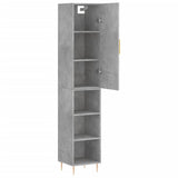 Highboard Concrete Grey 34.5x34x180 cm Engineered Wood 3198973