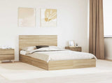 Storage Bed with Drawer Sonoma Oak 135 x 190 cm Engineered Wood 3409561