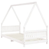 Kids Bed Frame White 90x200 cm Solid Wood Pine 834499