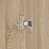Shoe Cabinet with Door Brown 80 x 39 x 180 cm Engineered wood 3333868