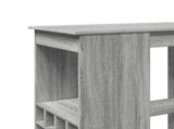 Bar Table with Racks Grey Sonoma 90x47.5x103.5 cm Engineered Wood 854342