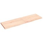 ZNTS Wall Shelf 140x40x cm Untreated Solid Wood Oak 363582