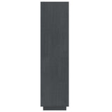 Book Cabinet/Room Divider Grey 60x35x135 cm Solid Wood Pine 810871