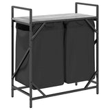 Laundry Basket 2 Compartments with Shelf Grey Sonoma 859068