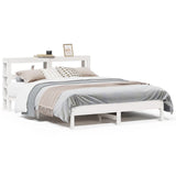 Bed Frame without Mattress White 140x190 cm Solid Wood Pine 3306160
