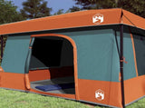 Camping Tent Set 2 pcs Grey and Orange Taffeta and Fabric 3337179