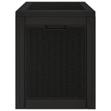 Garden Storage Box Black 55.5x43x53 cm Polypropylene 364178