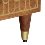 TV Cabinet 100x33x46 cm Solid Wood Mango 358302