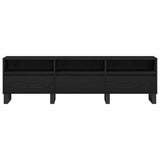 TV Cabinet Black Oak 150 x 30 x 44.5 cm Engineered Wood 862880