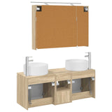 Bathroom Cabinet Set 4 pcs Sonoma Oak 100 x 14.5 x 70 cm 3406577