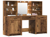 Dressing Table Set with Drawer 3 pcs Old Wood Engineered Wood 3334297