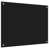Kitchen Backsplash Black 80 x 60 cm Tempered Glass 42018037