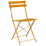Garden Folding Chair Folding 2 pcs Mustard 42 x 46 x 82cm Metal 42002957
