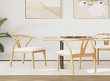 Dining Chair 2 pcs Natural and Light Solid Rubber Wood 42020419