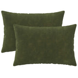 Cushion with Pillow HEERLEN 2 pcs Green Microfiber Fleece 927600