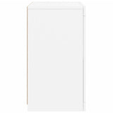 Side Cabinets with LED Lights 2 pcs White Engineered Wood 836631