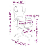 Reclining Office Chair Black Faux Leather 349815