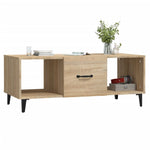 Coffee Table Sonoma Oak 102x50x40 cm Engineered Wood 812702