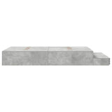 Storage Bed Frame Concrete Grey 120 cm Engineered Wood 3335688