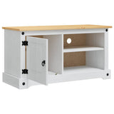 TV Cabinet Corona White 100 x 40 x 52 cm Solid Pine Wood 42021196