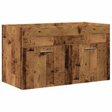 2 Piece Bathroom Furniture Set Old Wood Engineered Wood 3328583