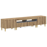 5 Piece LED TV Cabinet Artisan Oak Engineered Wood 3416608