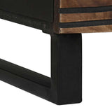 Coffee Table Brown and Black 80 x 50 x 40 cm Solid Acacia wood 4018013