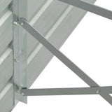 Garden Raised Bed Galvanised Steel 400x80x45 cm Grey 47056