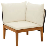 2 pcs Solid Acacia Wood & Rope Natural 3407773