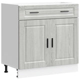 Kitchen Base Cabinet Porto Grey Sonoma Engineered Wood 853983