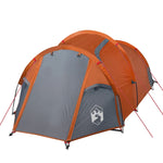 ZNTS Camping Tent Tunnel 3-Person Grey and Orange Waterproof 94392