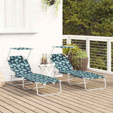 Sun Lounger Folding 2 pcs Green 58 x 188 x 77cm Polyester 42003067