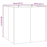 Planter Black 80x80x80 cm Steel 860780