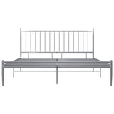 Bed Frame without Mattress Grey Metal 200x200 cm 325029