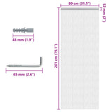 Chain Door Fly Screen 80x201 cm Aluminium 4010008