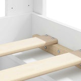Bed Frame with Storage and Headboard White 100 x 200 cm 3414243